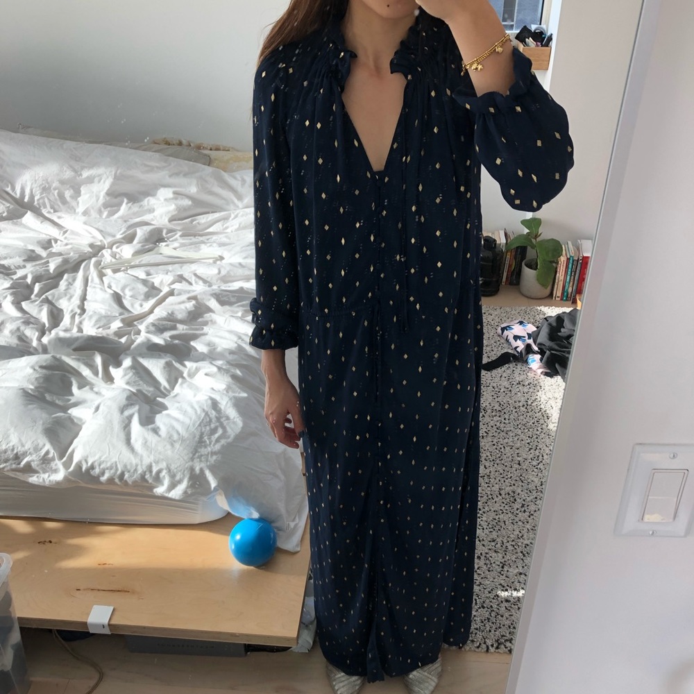 H&M Navy Maxi Dress Size 4-6